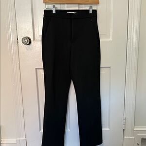 Black Scuba Wide Leg Pants